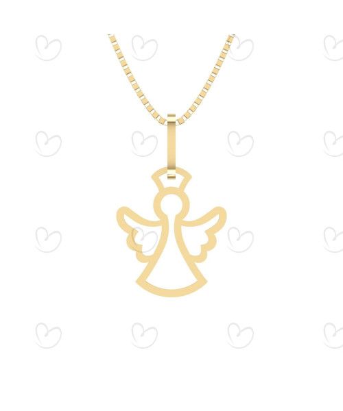 Pingente Anjinho de Neve Ouro 18k