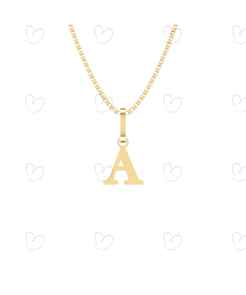 Pingente Letra A Pequena Ouro 18k