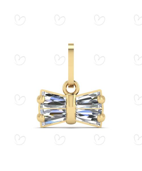 Pingente Laço com Zircônia Ouro 18k