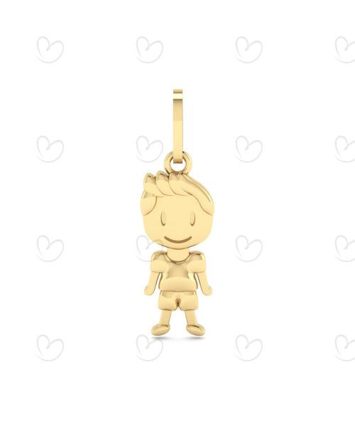Pingente Liso Menino Ouro 18k