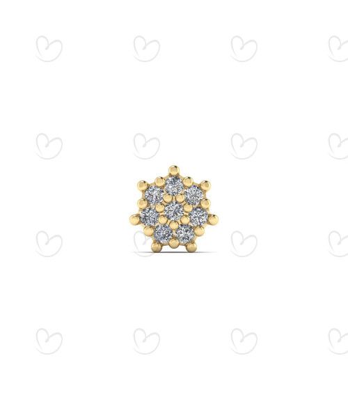 Pingente Chuveiro com Zircônias Ouro 18k