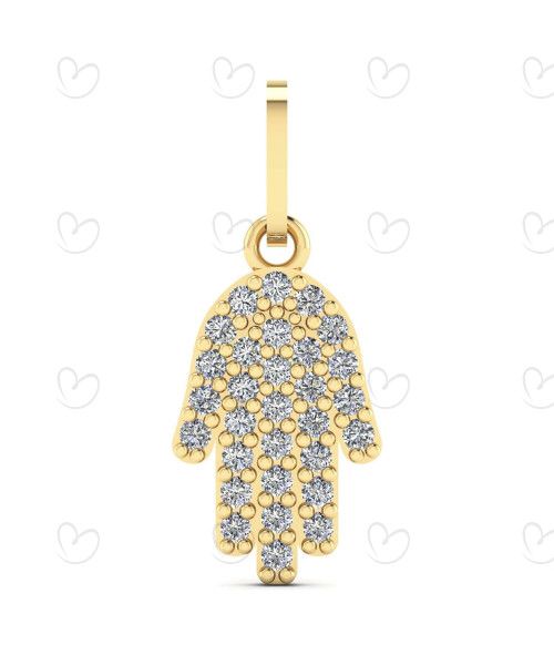Pingente Hamsá Ouro 18k