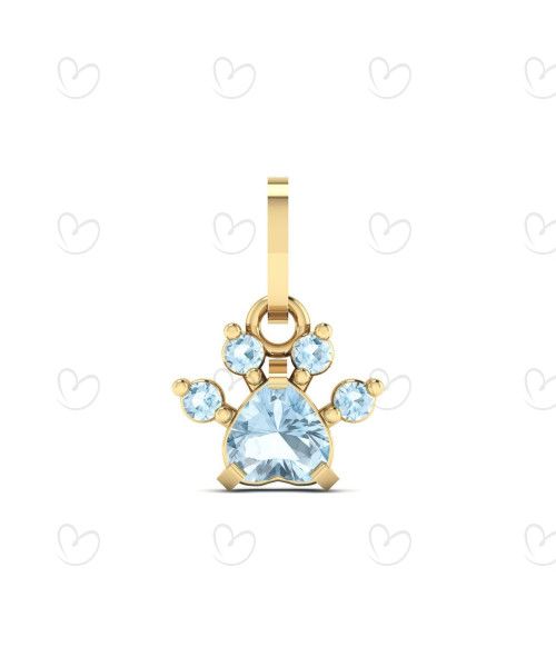 Pingente Patinha Pet Ouro 18k
