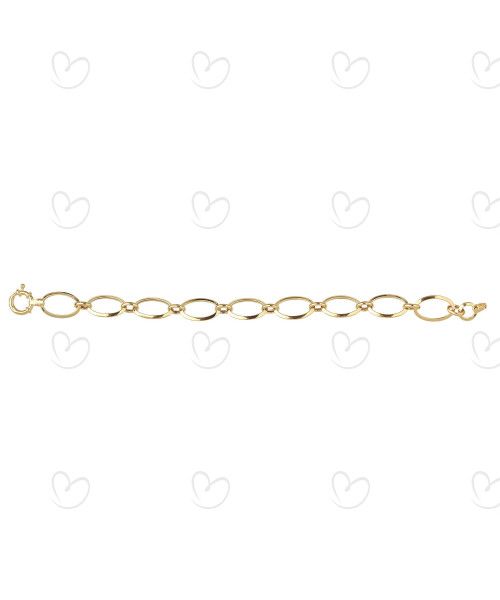 Pulseira Elo Oval Ouro 18k