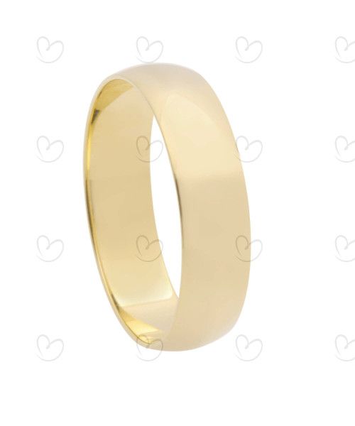 Aliança Redonda e Lisa 4.7mm Ouro 18k
