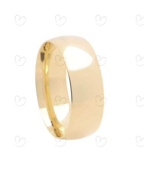 Aliança Redonda 7mm Confort Ouro 18k