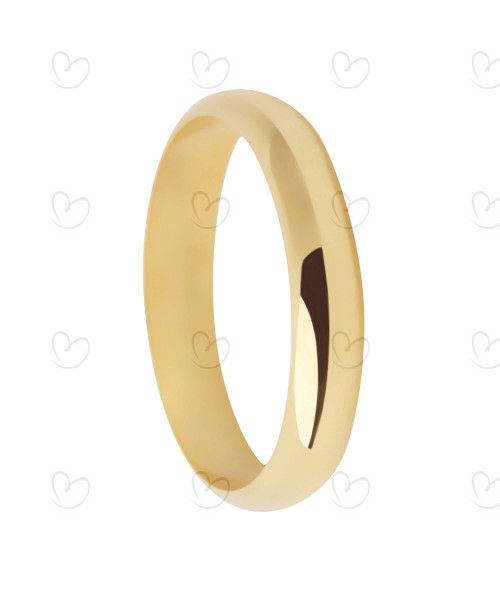 Aliança Soft 4mm Abaulada Lisa Ouro 18k