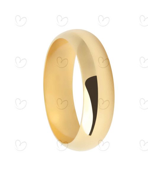 Aliança Soft 5mm Abaulada Lisa Ouro 18k
