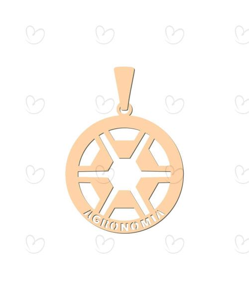 Pingente Profissão Agronomia Ouro 18k