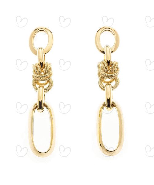 Brinco Argolas Mistas e Trabalhadas Ouro 18k