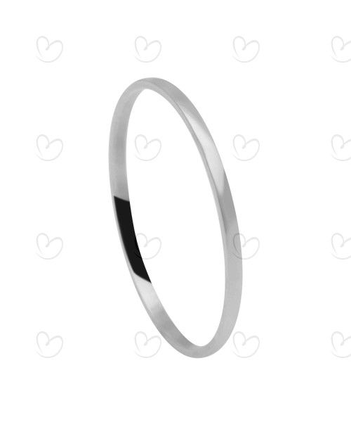 Aliança Lisa Fina 1.1mm Ouro Branco 18k