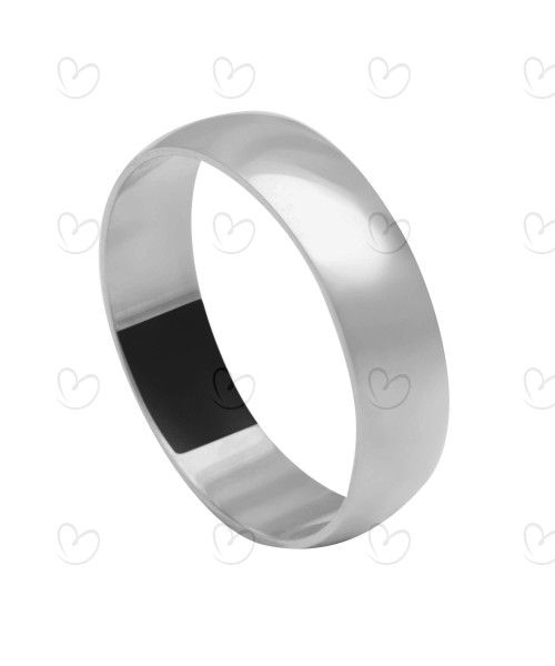 Aliança Lisa 4.9mm Ouro Branco 18k