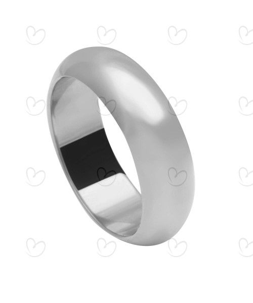 Aliança Comfort Grossa Lisa 7mm Ouro Branco 18k