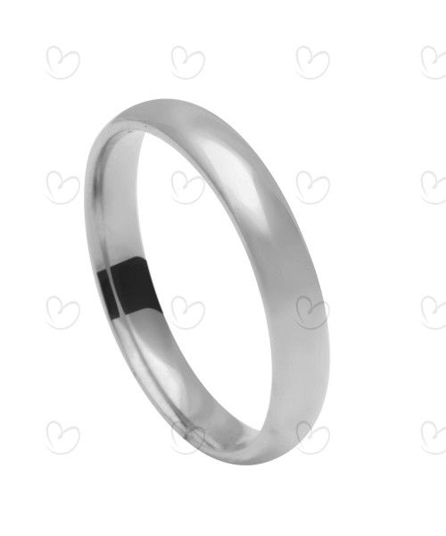 Aliança Comfort Liso 3mm Ouro Branco 18k