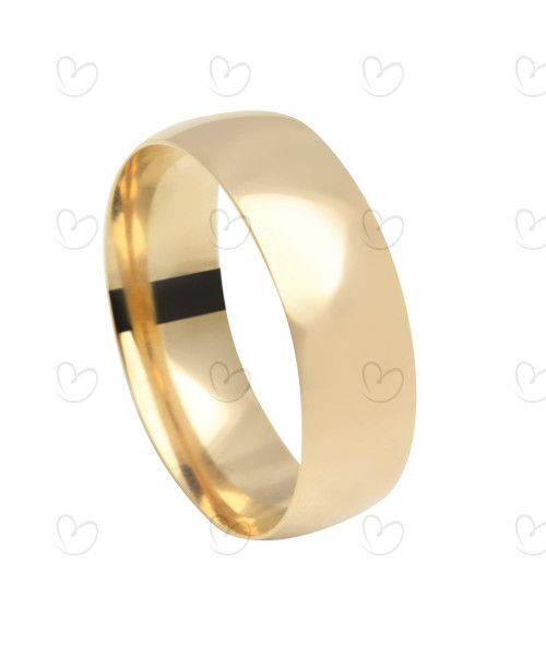 Aliança Comfort Abaulada 6mm Ouro 18k