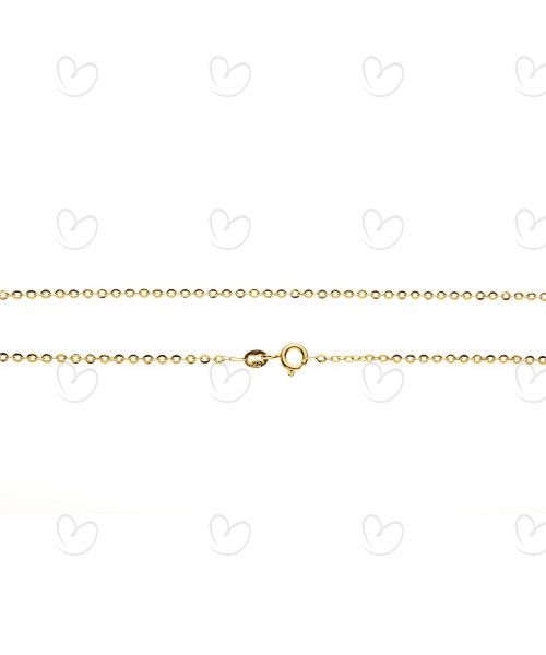 Corrente Malha Bailarina Fininha PP 45cm Ouro 18k