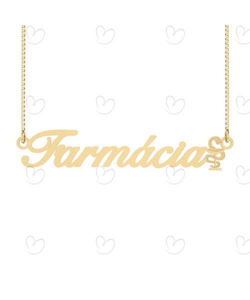 Gargantilha Farmácia Símbolo Ouro 18k