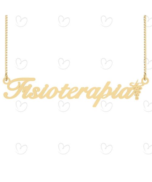 Gargantilha Fisioterapia Símbolo Ouro 18k
