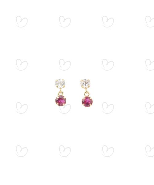 Brinco Baby Zircônia 3mm Pendurada Ouro 18k