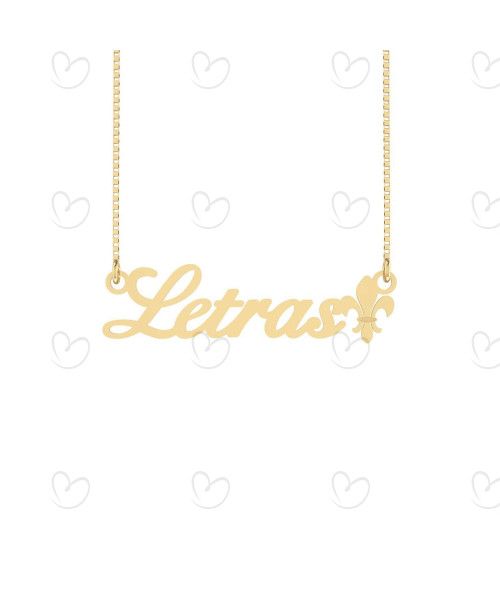 Gargantilha Letras Símbolo Ouro 18k