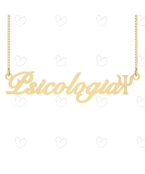 Gargantilha Psicologia Símbolo Ouro 18k