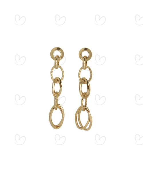 Brinco Elos Ovais Duplos Ouro 18k
