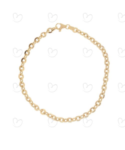 Pulseira Bailarina Grossa 19cm Ouro 18k