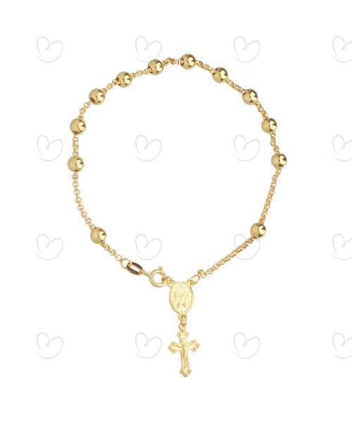 Pulseira Portuguesa Terço Ouro 18k