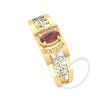 Anel Formatura Odontologia Oval 3mm x 5mm Ouro 18k