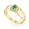 Anel Formatura Enfermagem Oval 3mm x 5mm Ouro 18k