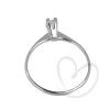 Anel Solitário Clássico com Diamante Natural 3.2mm Ouro Branco 18k