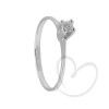 Anel Solitário Clássico com Diamante Natural 3.2mm Ouro Branco 18k
