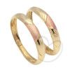 Anel Par de Aparador Bicolor Diamantado Ouro 18k
