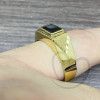 Anel Formatura com Pedra de Zircônia 5x7mm Ouro 18k