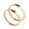 Anel Par de Aparador com Detalhe Diamantado Ouro 18k