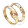 Anel Par Aparador Tricolor Ouro 18k
