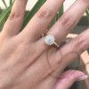 Anel Chuveiro Redondo com Pedras de Zircônia Ouro 18k