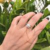 Anel Chuveiro Grande com Pedras de Zircônia Ouro 18k