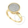 Anel Chuveiro Grande com Pedras de Zircônia Ouro 18k