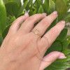 Anel Coração Fio com Zircônia Ouro 18k