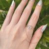 Anel Solitário com Pedra Natural 4.5mm Ouro 18k