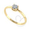 Anel Solitário com Pedra Natural 4.5mm Ouro 18k