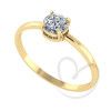 Anel Solitário com Zircônia 5mm Ouro 18k