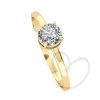 Anel Solitário com Zircônia 5mm Ouro 18k