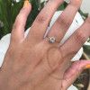 Anel Solitário com Zircônia 5mm Aro Fino Ouro 18k