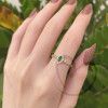 Anel Navete Grande Formatura Aro com Pedras Biomedicina Ouro 18k