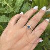 Anel Oval Formatura Aro com Pedras Pedagogia Ouro 18k