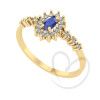 Anel Oval Formatura Aro com Pedras Pedagogia Ouro 18k