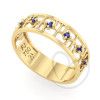 Anel Formatura Psicologia Trabalhado Feminino Ouro 18k