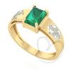 Anel Formatura Retangular 5x7mm Biomedicina Ouro 18k